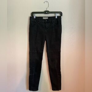 Free People Black Skinny Moto Jeans
